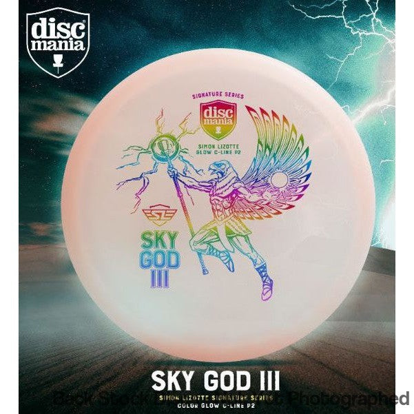 Discmania C-Line Color Glow P2 with Signature Series Simon Lizotte SKY GOD III Stamp