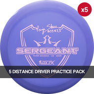 Dynamic Discs Fuzion X-Blend Sergeant 5 Distance Driver Practice Pack: 174.0g to 176.0g [Disc and Stamp Colors May Vary]