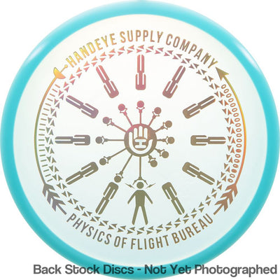 Dynamic Discs Lucid Moonshine Glow Bounty with XL Assembly Line - Handeye Supply Company - Physics of Flight Bureau Stamp