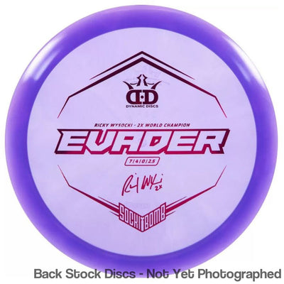 Dynamic Discs Lucid Evader with Ricky Wysocki - 2X World Champion - SockiBomb Stamp