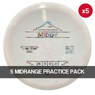 Lone Star Bravo Middy 5 Midrange Practice Pack: 174.0g to 175.0g [Disc and Stamp Colors May Vary]