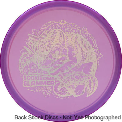 Dynamic Discs Lucid-X Chameleon Glimmer SockiBomb Slammer with Ricky Wysocki Lizard Team Series 2023 Stamp