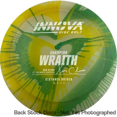 Innova Champion I-Dye Wraith with Ken Climo 12 Time World Champion Burst Logo Stamp
