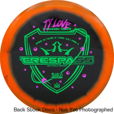 Dynamic Discs Fuzion Orbit Trespass with Ty Love Eyeballs Team Series 2023 Stamp