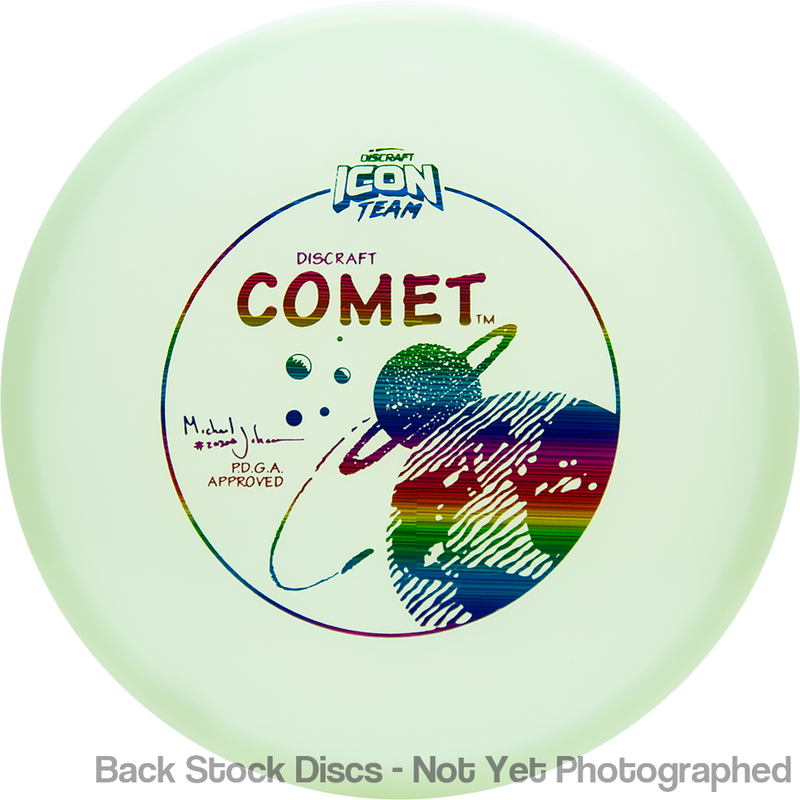 Discraft Elite Z UV Comet with Michael Johansen Signature Icon Team Stamp