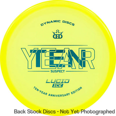 Dynamic Discs Lucid Ice Suspect with Ten Year Overlap Anniversary Edition Stamp