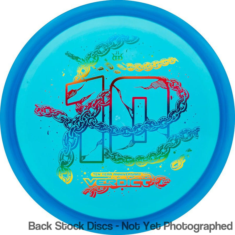 Dynamic Discs Lucid Ice Verdict with Ten Year Anniversary Edition Breaking Chains Stamp