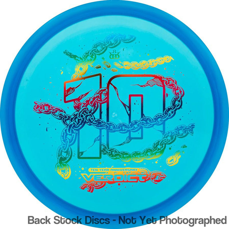 Dynamic Discs Lucid Ice Verdict with Ten Year Anniversary Edition Breaking Chains Stamp