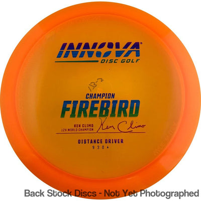 Innova Champion Firebird with Ken Climo 12X World Champion Signature Burst Logo Stock Stamp