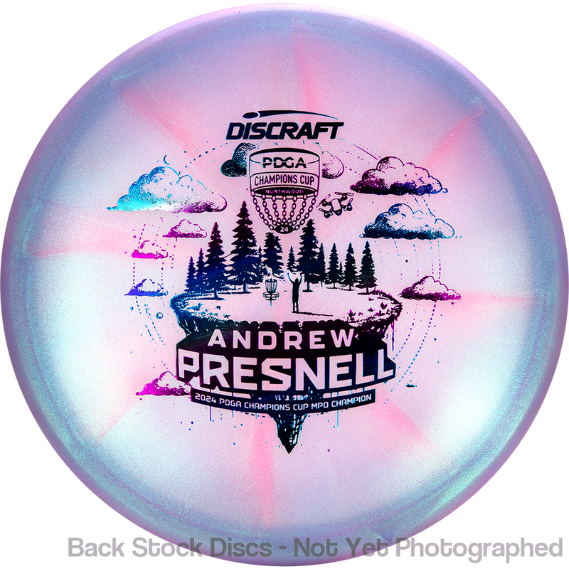 Discraft Elite Z Swirl ColorShift Drone with Andrew Presnell 2024 PDGA Champions Cup MPO Champion Stamp