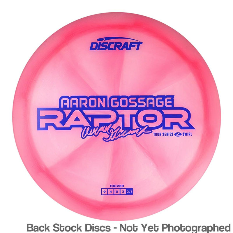 Discraft Elite Z Swirl Raptor with Aaron Gossage 2025 Tour Series Stamp