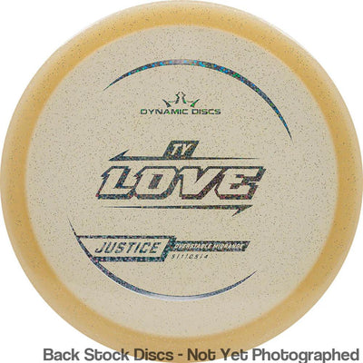 Dynamic Discs Lucid Gold Metal Flake Justice with Ty Love 2025 Signature Mold Stamp