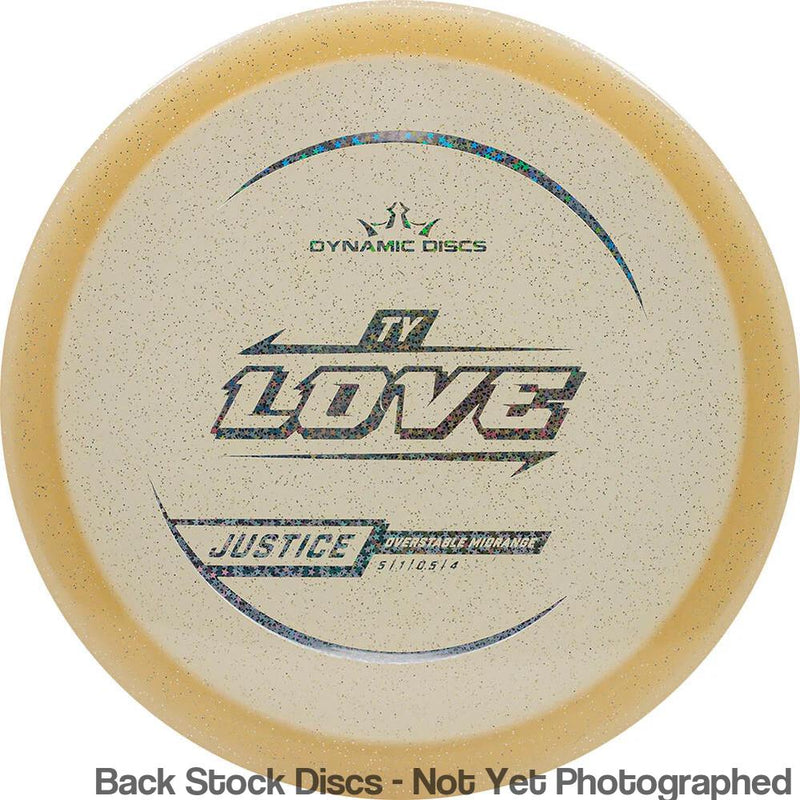 Dynamic Discs Lucid Gold Metal Flake Justice with Ty Love 2025 Signature Mold Stamp