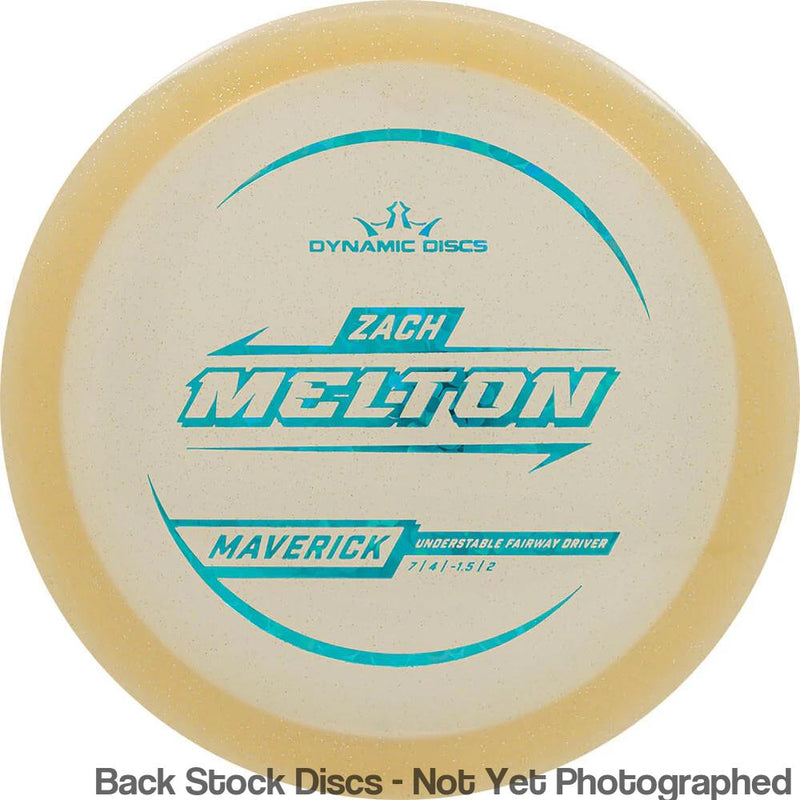 Dynamic Discs Lucid Gold Metal Flake Maverick with Zach Melton 2025 Signature Mold Stamp