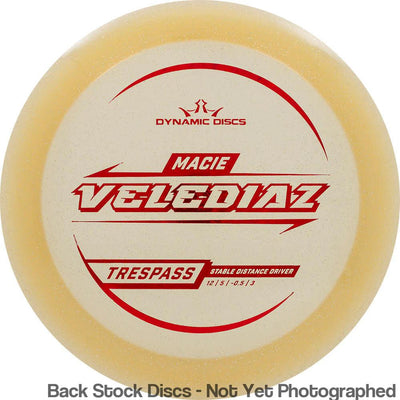 Dynamic Discs Lucid Gold Metal Flake Trespass with Macie Velediaz 2025 Signature Mold Stamp