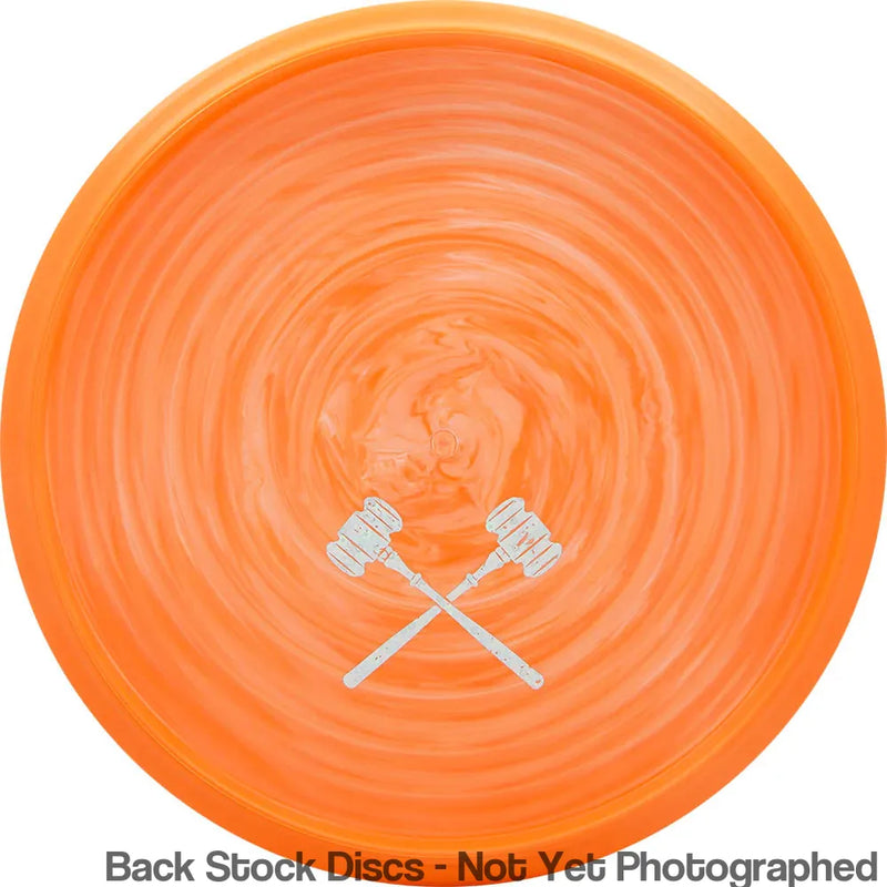 Dynamic Discs Classic Swirl Judge with Judgement Day Bottom Stamped Crossed Gavels Stamp