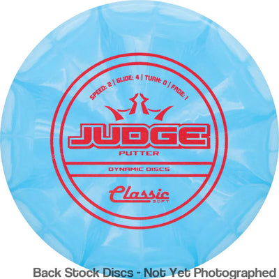 Dynamic Discs Classic Soft Burst Judge with Stock (No Burst Icon) Stamp