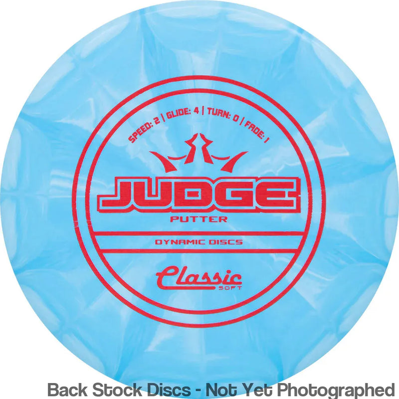 Dynamic Discs Classic Soft Burst Judge with Stock (No Burst Icon) Stamp