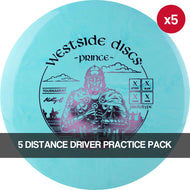 Westside Tournament Burst Prince 5 Distance Driver Practice Pack: 175.0g to 175.3g [Disc and Stamp Colors May Vary]