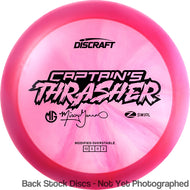 Discraft Elite Z Swirl Captain's Thrasher Distance Driver with Missy Gannon 2026 Stamp [Back Stock Inventory - Disc and Stamp Color WILL VARY] - 174g-177g / Captain's Thrasher / Varies