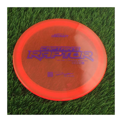 Discraft Special Blend Z Captain's Raptor with First Run // Modified Overstable - Paul Ulibarri Stamp - 174g - Translucent Red