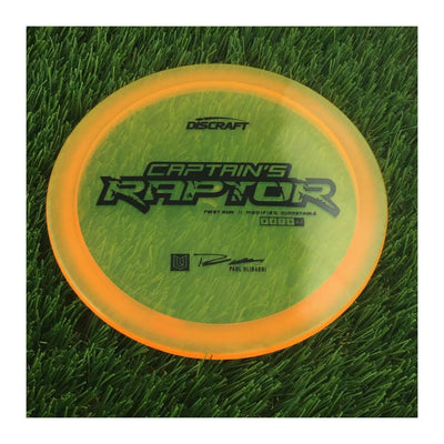 Discraft Special Blend Z Captain's Raptor with First Run // Modified Overstable - Paul Ulibarri Stamp - 174g - Translucent Light Orange