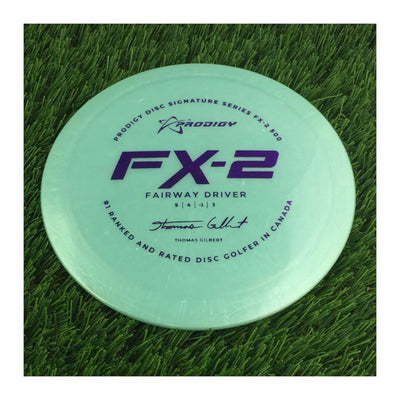 Prodigy 500 FX-2 with 2022 Signature Series Thomas Gilbert - #1 Ranked and Rated Disc Golfer In Canada Stamp - 173g - Solid Pale Blue