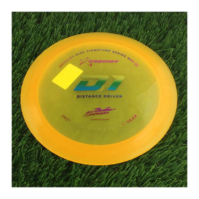 Prodigy 400 D1 with 2022 Signature Series Gannon Buhr - 2021 PDGA Rookie of the Year Stamp - 174g - Translucent Orange
