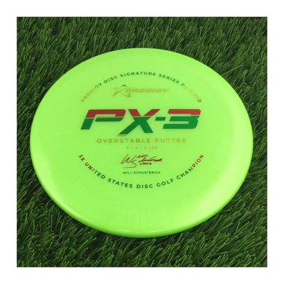 Prodigy 500 PX-3 with 2022 Signature Series Will Schusterick - 3X United States Disc Golf Champion Stamp - 172g - Solid Light Green