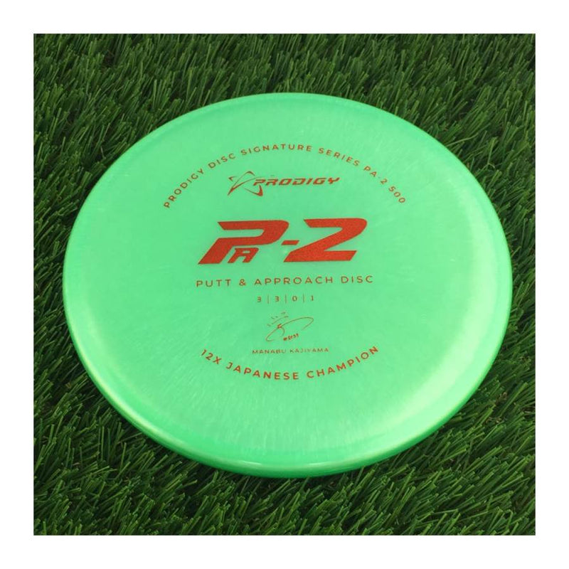 Prodigy 500 PA-2 with 2022 Signature Series Manabu Kajiyama - 12X Japanese Champion Stamp - 174g - Translucent Mint Green