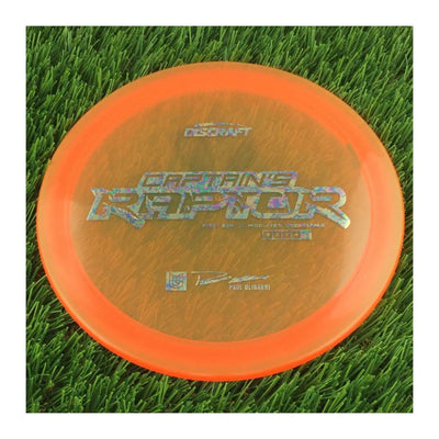 Discraft Special Blend Z Captain's Raptor with First Run // Modified Overstable - Paul Ulibarri Stamp - 174g - Translucent Orange