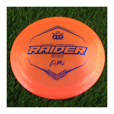 Dynamic Discs Lucid Ice Glimmer Raider with Ricky Wysocki - 2X World Champion - SockiBomb Stamp - 176g - Translucent Orange
