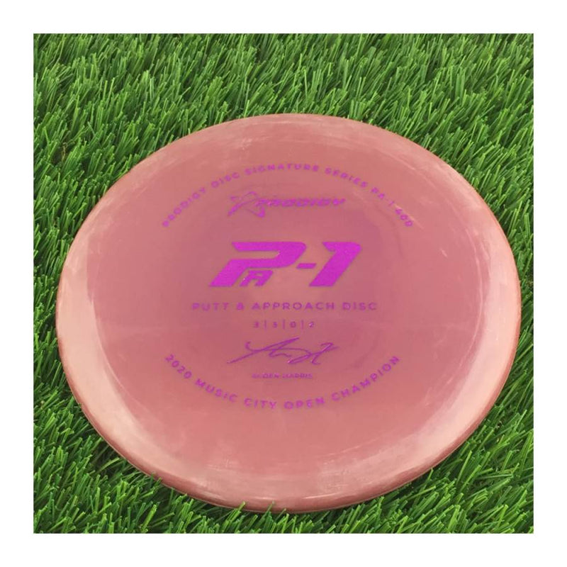 Prodigy 400 PA-1 with 2022 Signature Series Alden Harris - 2020 Music City Open Champion Stamp - 171g - Solid Dark Pink