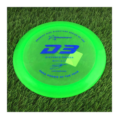 Prodigy 400 D3 with 2022 Signature Series Luke Humphries - PDGA Rookie of the Year Stamp - 174g - Translucent Green