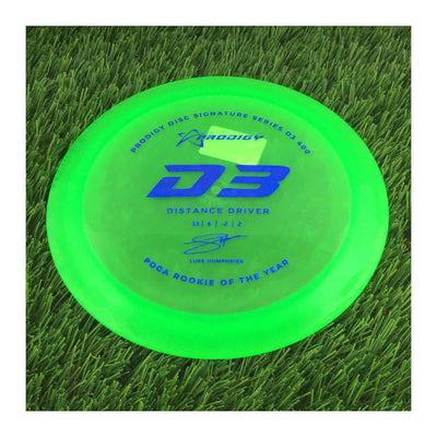 Prodigy 400 D3 with 2022 Signature Series Luke Humphries - PDGA Rookie of the Year Stamp - 174g - Translucent Green