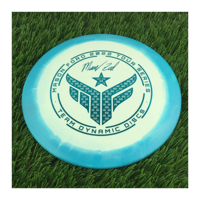 Dynamic Discs Fuzion Orbit Getaway with Mason Ford Logo 2022 Tour Series - Team Dynamic Discs Stamp - 176g - Solid Turquoise Blue