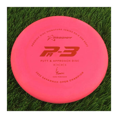 Prodigy 300 Soft PA-3 with 2022 Signature Series Ezra Robinson - 2022 Savannah Open Champion Stamp - 174g - Solid Pink