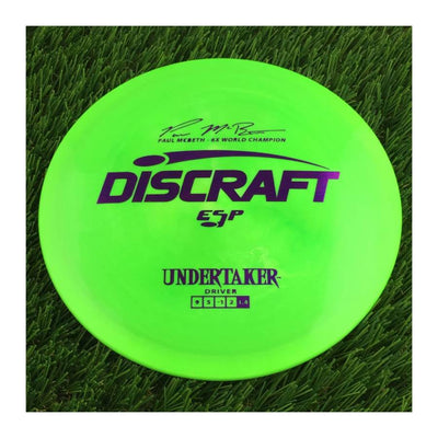 Discraft ESP Undertaker with Paul McBeth - 6x World Champion Signature Stamp - 169g - Solid Lime Green