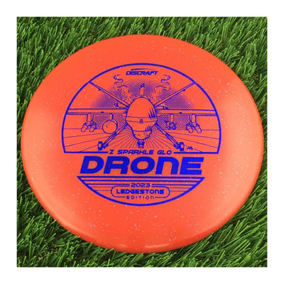 Discraft Elite Z Sparkle Glo Drone with 2023 Ledgestone Edition - Wave 2 Stamp - 180g - Translucent Red