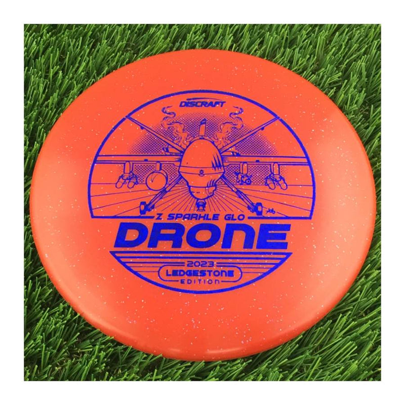 Discraft Elite Z Sparkle Glo Drone with 2023 Ledgestone Edition - Wave 2 Stamp - 180g - Translucent Red