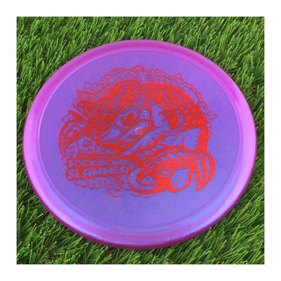 Dynamic Discs Lucid-X Chameleon Glimmer SockiBomb Slammer with Ricky Wysocki Lizard Team Series 2023 Stamp - 175g - Translucent Purple