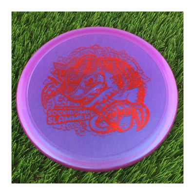 Dynamic Discs Lucid-X Chameleon Glimmer SockiBomb Slammer with Ricky Wysocki Lizard Team Series 2023 Stamp - 173g - Translucent Purple
