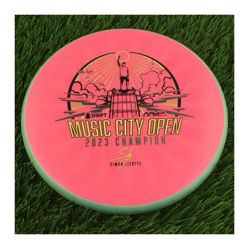 Axiom Fission Proxy with DGPT Music City Open Champion 2023 Simon Lizotte Signature Stamp - 169g - Solid Pink