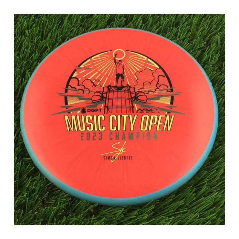 Axiom Fission Proxy with DGPT Music City Open Champion 2023 Simon Lizotte Signature Stamp - 155g - Solid Red