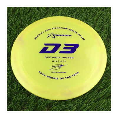 Prodigy 400 D3 with 2022 Signature Series Luke Humphries - PDGA Rookie of the Year Stamp - 174g - Solid Pastel Yellow