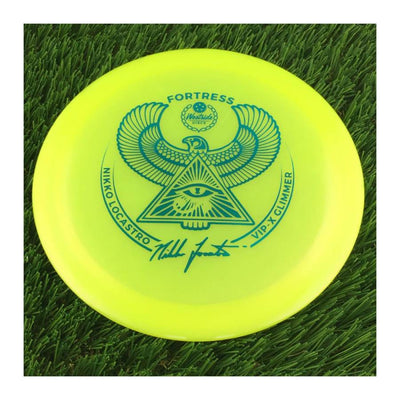 Westside VIP-X Chameleon Glimmer Fortress with NIKKO LOCASTRO All Seeing Eagle 2020 Team Series Fundraiser V2 Stamp - 176g - Translucent Yellow