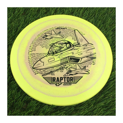 Discraft ESP Lite Sparkle Raptor with 2023 Ledgestone Edition - Wave 3 Stamp - 169g - Solid Lime Green