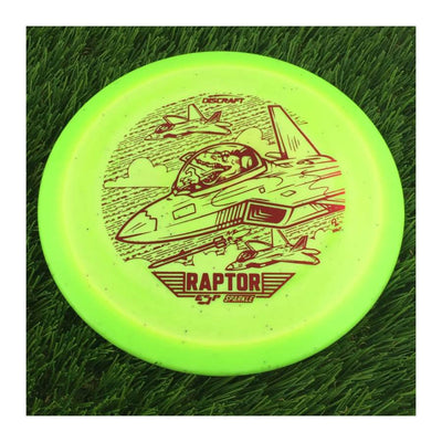 Discraft ESP Lite Sparkle Raptor with 2023 Ledgestone Edition - Wave 3 Stamp - 163g - Solid Lime Green