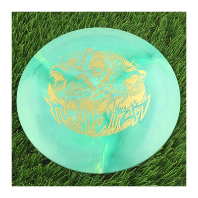 Discraft ESP Swirl Punisher with 2023 Ledgestone Edition - Wave 3 Stamp - 172g - Solid Muted Green