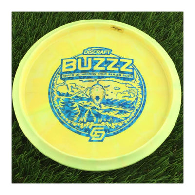 Discraft ESP Swirl Buzzz with Chris Dickerson Tour Series 2023 Stamp - 176g - Solid Yellow